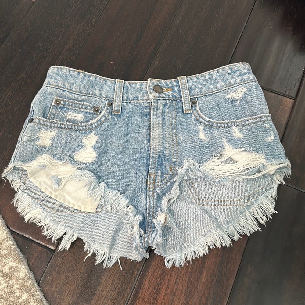 LF denim shorts